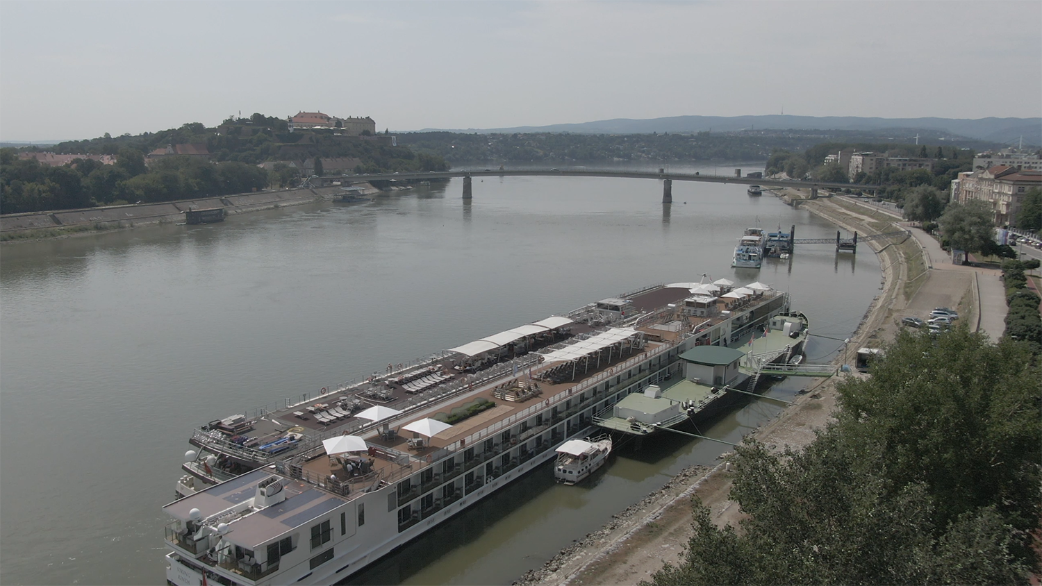Novi Sad Port - River cruise port on Danube River Serbia